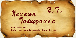 Nevena Topuzović vizit kartica